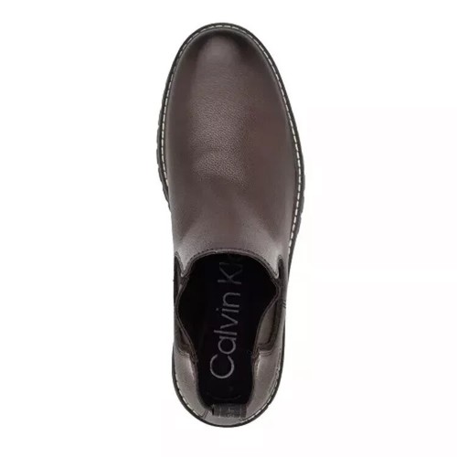 Calvin Klein Letrel Almond Toe Lug Sole Herren Booties Farbe Dunkelbraun Größe 12M - Bild 3 von 4