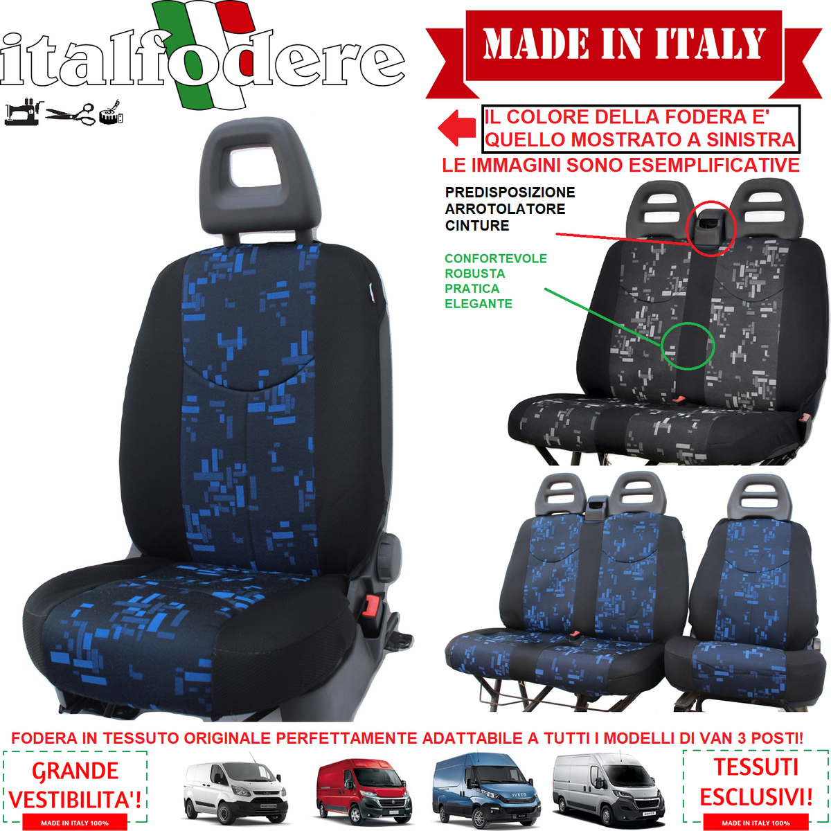 Catalogo | FODERA COPRISEDILI UNIVERSALI NERO/ROSSO