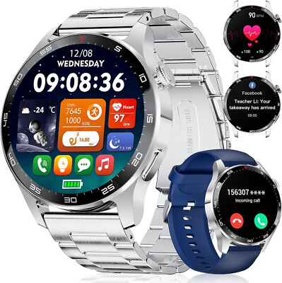 Smartwatch Herren mit Telefonfunktion Watch Armbanduhr Elegant Luxus Sportuhr