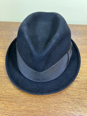 Vintage Stetson Mens Fedora Hat Size 7 1/4 Black | eBay