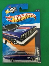 2012 Hot Wheels Muscle Mania - GM '62 Chevy 103 Blue B139