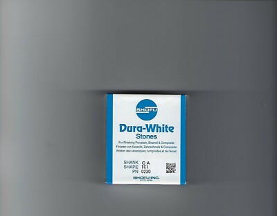  SHOFU 0230 TC1 tapered cone CA  Dura-White aluminum finishing stones 12/BX