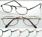 Unisex Metal Frame Reading Glasses Spring Hinge Arms Classic Style Designed L36