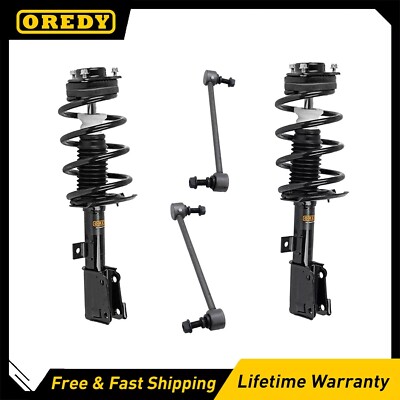 4PCs Front Struts & Sway Bar Ends Kit for 2009 - 2017 2018 2019 Dodge Journey V6
