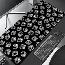 Alfombrilla de ratón negra con tema de teclado artístico alfombrilla de escritorio para juegos de PC alfombrilla de ratón