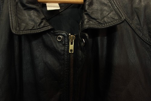 Vintage Chevrolet Master Technician Award Zip Up Black Leather Jacket XL - Picture 8 of 11