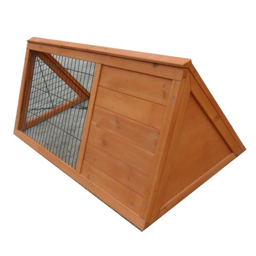 New Wooden Triangle Rabbit Hutch Chicken Coop Guinea Pig Cage Ferret House P032 - Picture 4 of 9