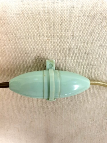 ANCIEN INTERRUPTEUR ZEPPELIN OLIVE PRISE ÉLECTRIQUE CABLE POUR LAMPE A POSER - Picture 4 of 7