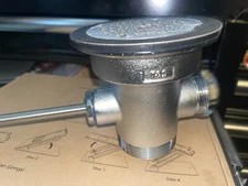 T&S B-3940 3" Sink Opening Stainless Steel Twist Waste Drain Valve New