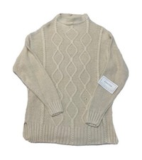 NEW NWT Jennifer Moore High Neck Sweater Dress Size Small Ramie Blend 3D Knit