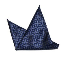 Gascoigne Pocket Square Black Blue Men's