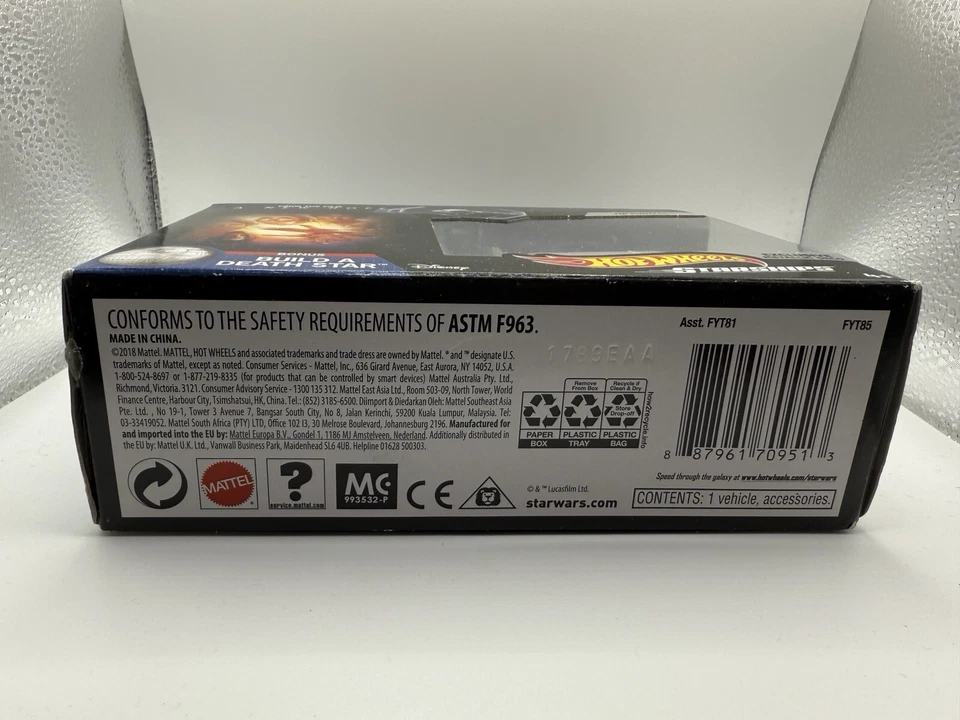 Hot Wheels Star Wars Darth Vader Metallic TIE Fighter con Pieza Estrella de la Muerte NUEVO Foto 4 de 4