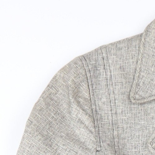 Reiss Women's Grey Trench Coat, Size L, Classic Style - Picture 10 of 12