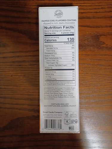 FRESH Sweet Candy Dark Chocolate Covered Mango Chili Flavored Sticks - 10.5 oz - Picture 2 of 2