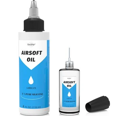 QUCSHIP Airsoft Silicone Oil 4oz & 1oz – Multipurpose Air Gun & Chamber Lubricant