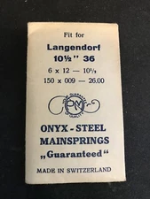 PM Mainspring for 10½ ligne Langendorf caliber 36 - ONYX Steel
