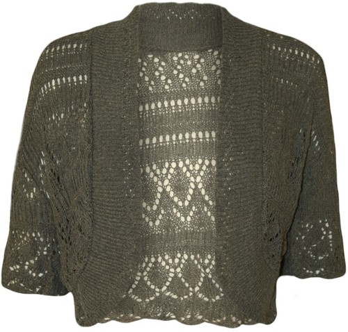 ZEE FASHION Daen Bolero It Langen Äreln, Bauchfrei, Spitze, Größe 34