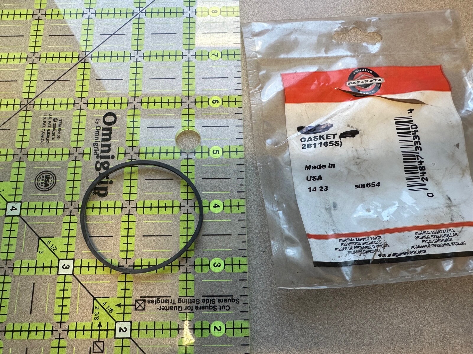 NOS Genuine Briggs & Stratton 281165S Carburetor Bowl Gasket Seal ...