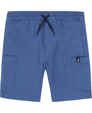 NAUTICA Boys Size L Cotton Twill Pull-On Shorts w/Side Pockets, Elastic Waist