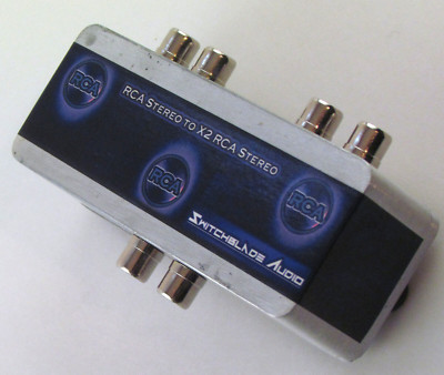 RCA Stereo Pair to 2 RCA Stereo Pair Splitter Combiner Y-Cable Adapter Phono