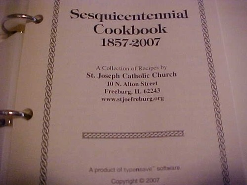 St. Joseph Pfarrei Sesquicentennial Kochbuch Freeburg IL - Bild 2 von 2
