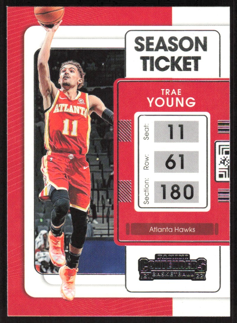 2021-22 Panini Contenders Season Ticket Trae Young #4 Atlanta Hawks