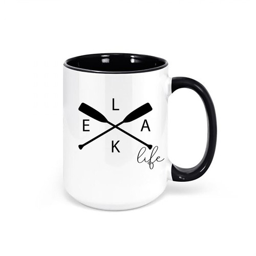BOATING AND FISHING COFFEE MUG, LAKE LIFE, Vacation, Water Sports, Summertime - Foto 2 di 12