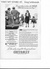 Original 1936  Chevrolet print ad: "I want them to have the safest car that....