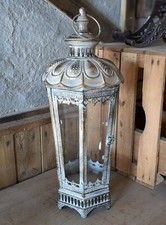 LATERNE STANDLATERNE ANTIK SHABBY STIL METALL 51 cm HOCH GARTEN WINDLICHT NEU