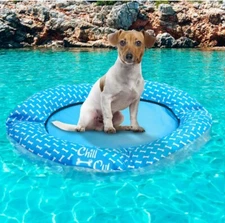 AFP Dog Floating Bed Inflatable Pool Floats for Small Medium Large Dogs Blue