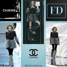 Chanel Runway/editorial Faux Fur Coat Fall/winter 2010 Size 38fr