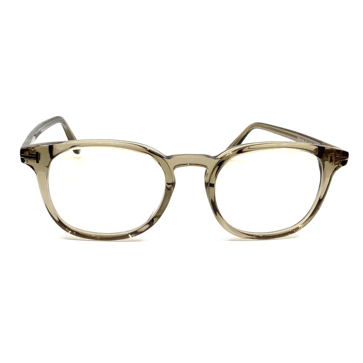 Tom Ford TF5819 B Clear Beige 057 Plastic Eyeglasses Frame 50 20 145 Blue Block