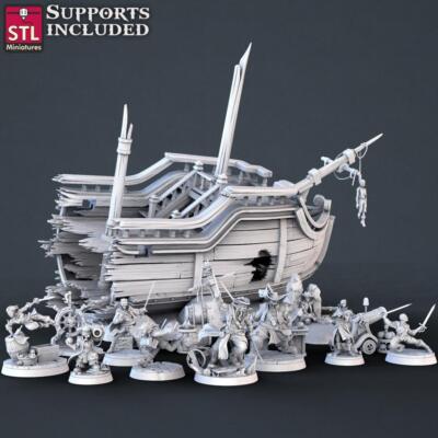 Set 8 Rovine Stampate In 3D Per Wargame - Scenografia Per Warhammer 40k, Kill Team, 28mm