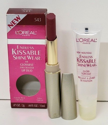L'OREAL Endless Kissable Shine Wear The Glossiest Zero Transfer LIP DUO (U PICK) - Picture 6 of 11