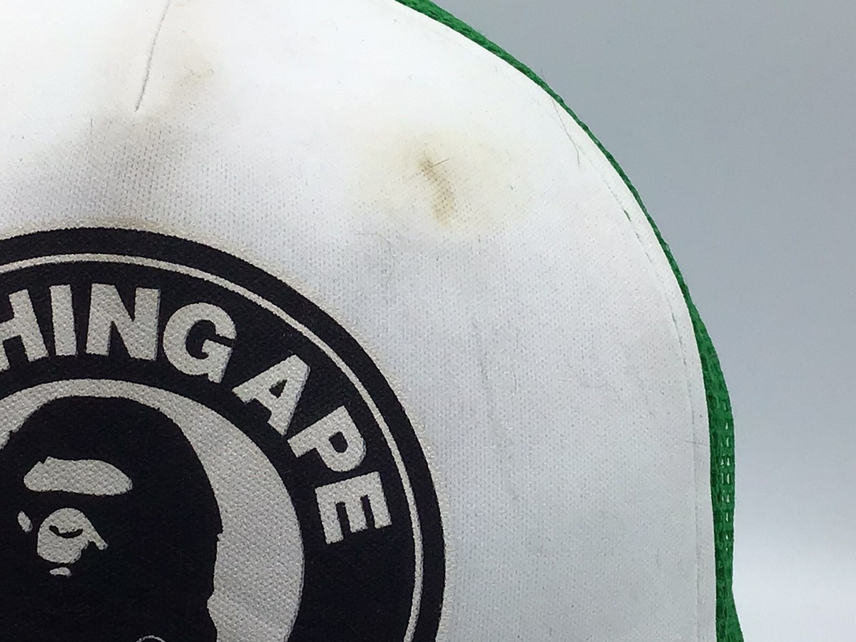 AUTHENTIC A BATHING APE BAPE Chocolate MESH CAP TRUCKER HAT Green