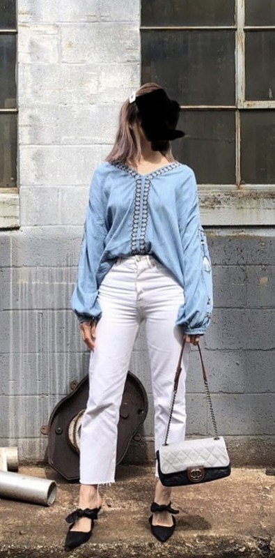 Zara White Denim High Rise Crop Raw Hem Mom Jeans Size 4 36 Button Front