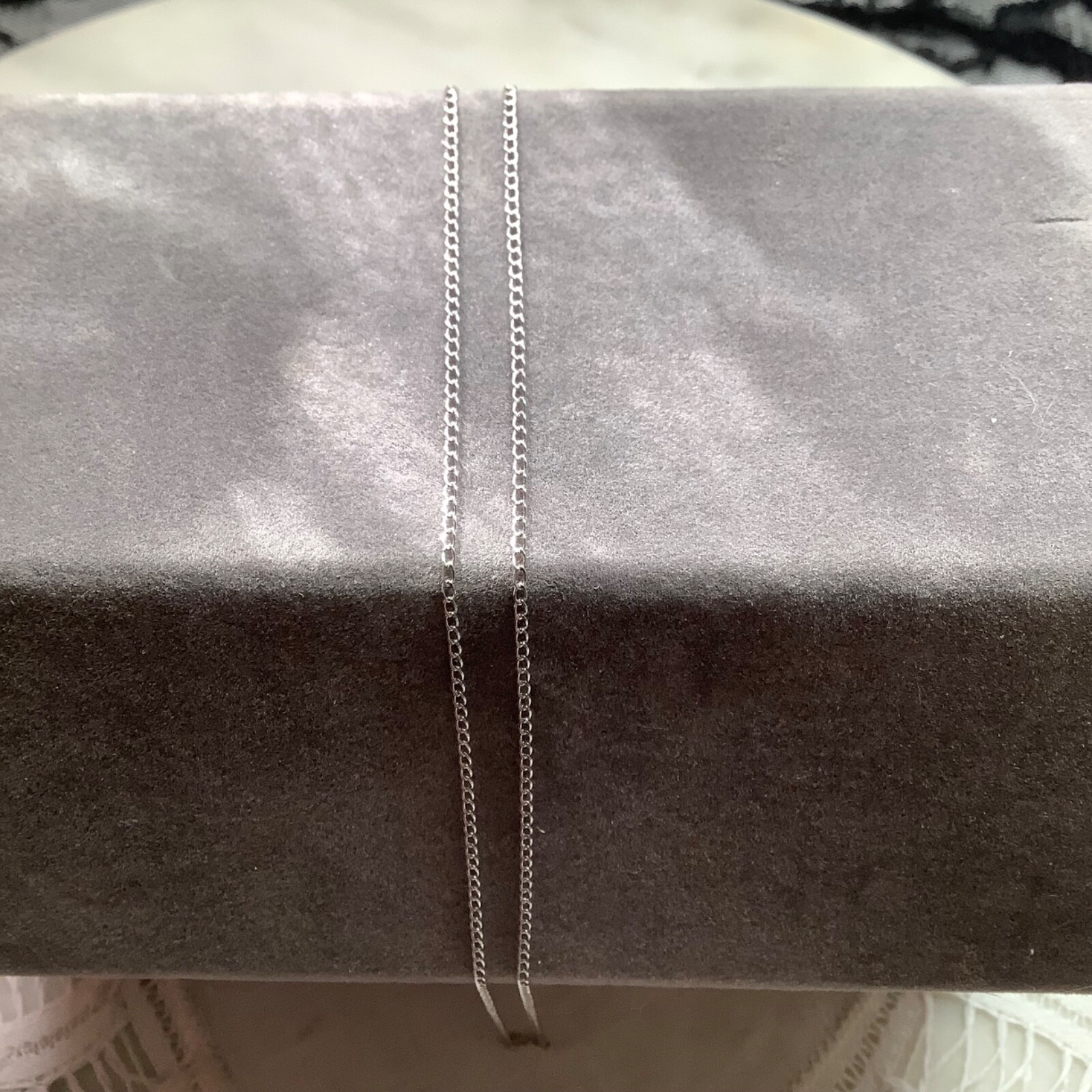 Vintage Silver Plated Delicate 17" Necklace - set of 12 - .7 grams - Fast Ship