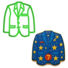 Mighty Gadget Green Jacket Cookie Cutter - 3.75x3.39 Inches (Random Color)