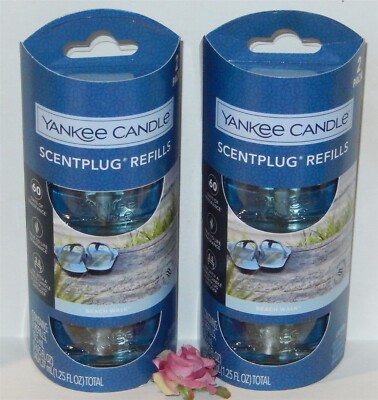 Yankee Candle Scent Plug Scented Oil Refills ''Beach Walk'' 2 Twin Packs 