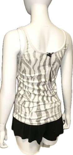 Armani Exchange Women's Tank Top Slim Fit Sequin White Gray AX Size M New RARE - Picture 3 of 4