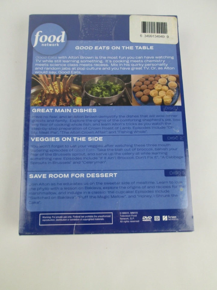 Good Eats with Alton Brown  - Good Eats On the Table Food DVD set NEW Sealed - Image 2 of 3