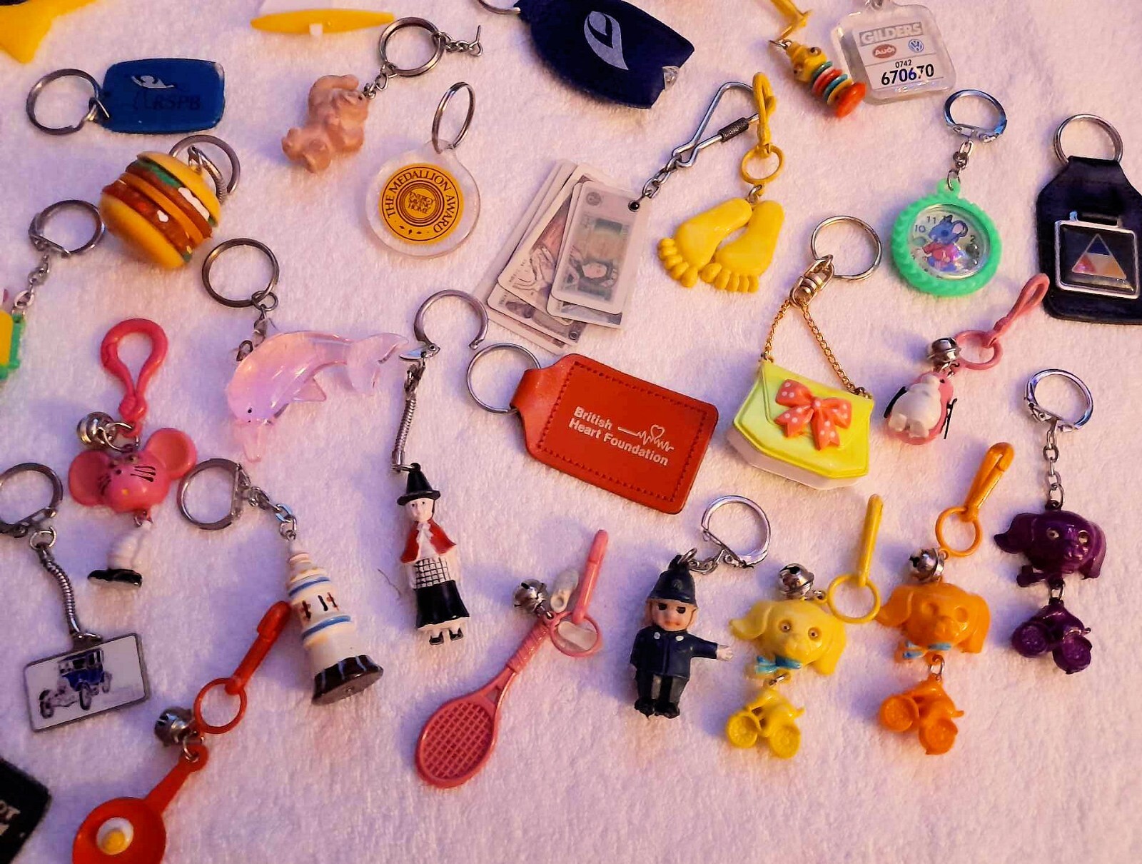 Job lot of retro keyrings mainly from 1980s eBay