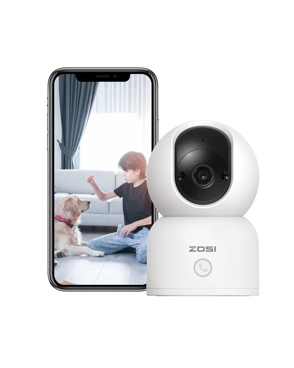 ZOSI 2.4/5G Wifi 2K 3MP 360° Wireless PT Baby Monitor Home Camera.