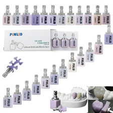 US HT/LT C14 Dental Emax CAD Glass Ceramic Blocks Lithium Dislicate Blocks CEREC