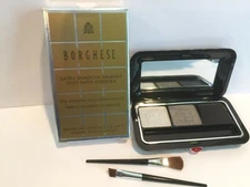 Borghese Satin Shadow Milano Eye Shadow Duo / Gel Eyeliner Platinum Pietra NIB 