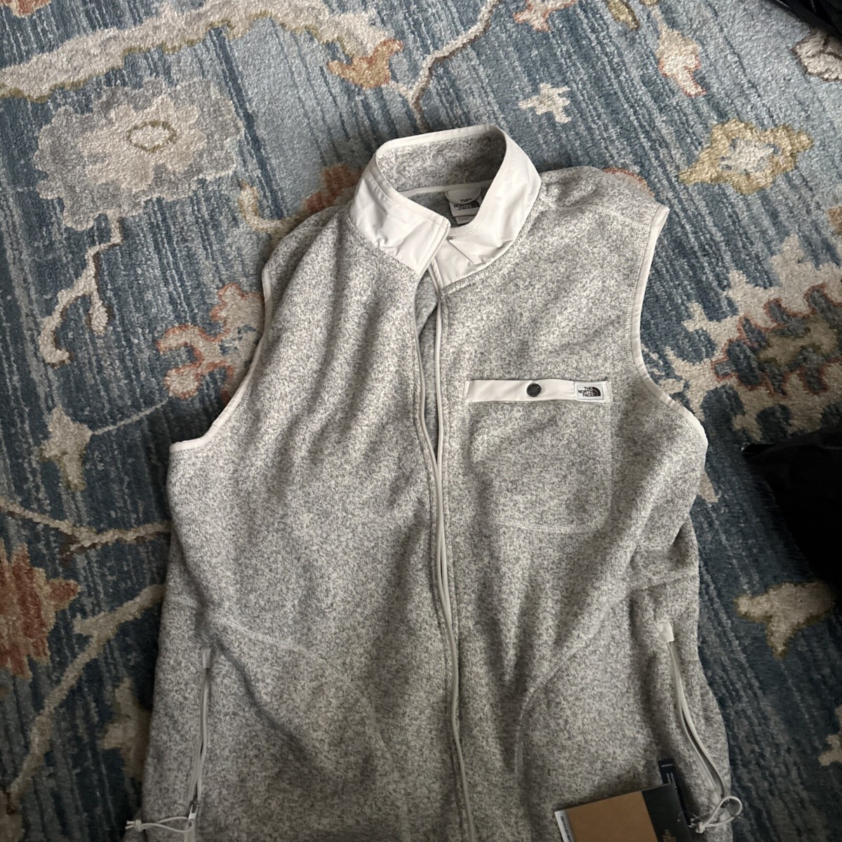 The North Face Vest Mens 2XL Gray Full Zip Hiking Outdoor
