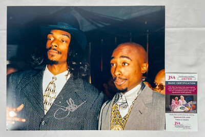 Snoop Dogg Signed Amerikaz Most Wanted 11x14 Photo w Tupac Shakur