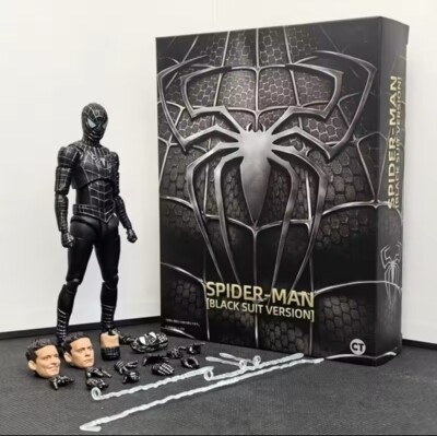 Spider-Man 3 Black Spiderman Action Figure - Tobey Maguire
