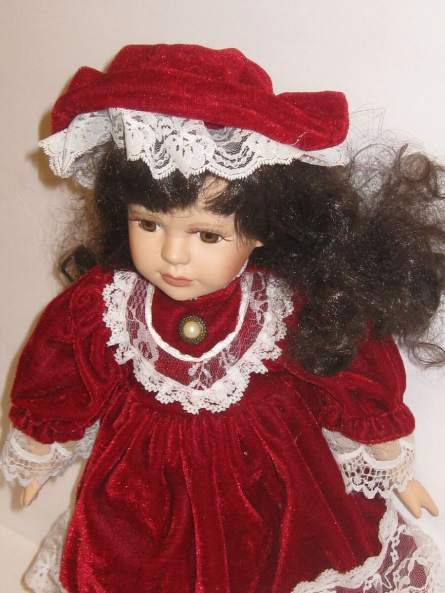 14 Inch Porcelain Doll red Dress | eBay 14 Inch Porcelain Doll red Dress | eBay