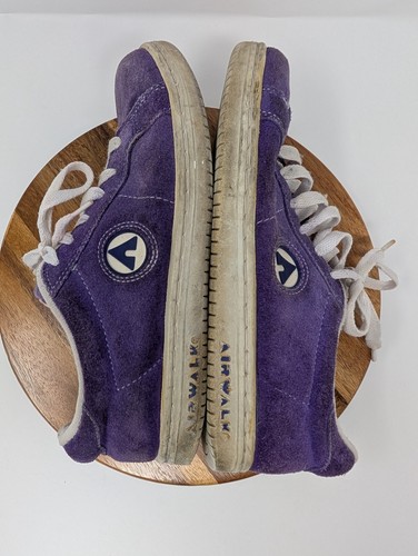 Vintage Men's 9.5 US Purple Suede Jim Brite Airwalk Sneakers Skate Shoes 1990s - Picture 14 of 16